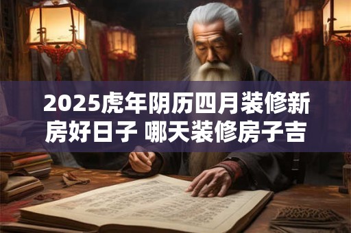 2025虎年阴历四月装修新房好日子 哪天装修房子吉利