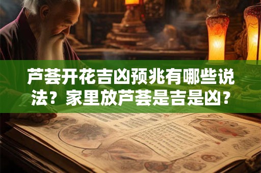 芦荟开花吉凶预兆有哪些说法？家里放芦荟是吉是凶？