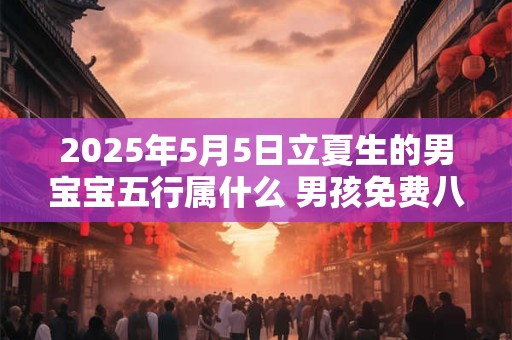 2025年5月5日立夏生的男宝宝五行属什么 男孩免费八字起名