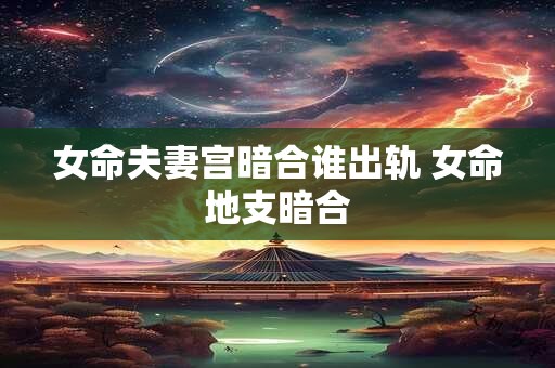 女命夫妻宫暗合谁出轨 女命地支暗合