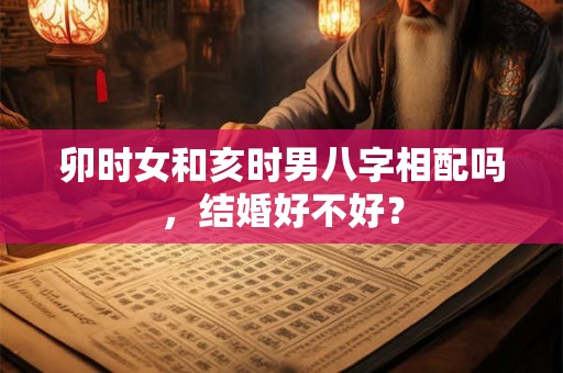 卯时女和亥时男八字相配吗,结婚好不好? 卯时女和亥时男八字相配吗,结婚好不好?