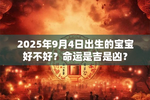 2025年9月4日出生的宝宝好不好？命运是吉是凶？