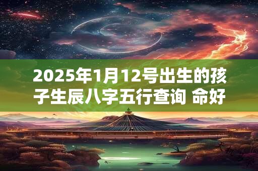 2025年1月12号出生的孩子生辰八字五行查询 命好不好