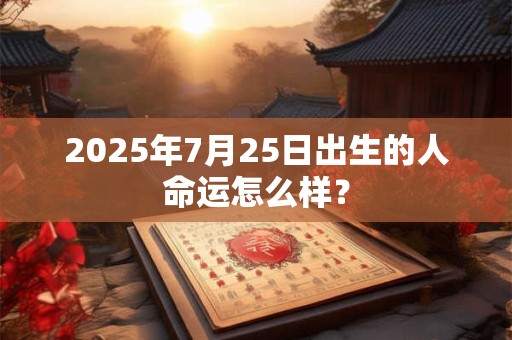 2025年7月25日出生的人命运怎么样？