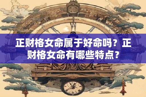 正财格女命属于好命吗?正财格女命有哪些特点? 正财格女命属于好命吗?正财格女命有哪些特点?