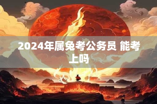 2024年属兔考公务员 能考上吗
