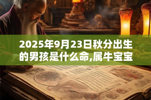 2025年9月23日秋分出生的男孩是什么命,属牛宝宝命运如何 2025年9月23日秋分出生的男孩是什么命,属牛宝宝命运如何