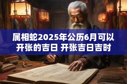 属相蛇2025年公历6月可以开张的吉日 开张吉日吉时
