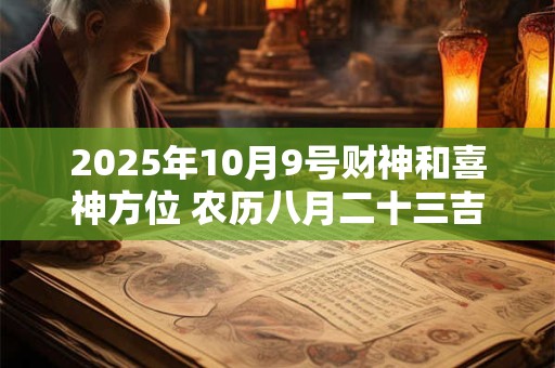 2025年10月9号财神和喜神方位 农历八月二十三吉时查询