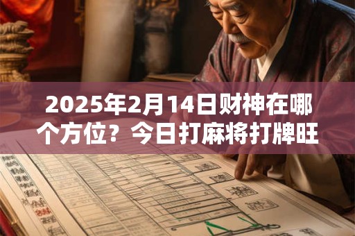 2025年2月14日财神在哪个方位？今日打麻将打牌旺运方位