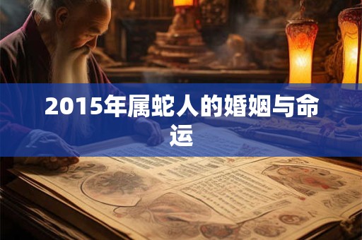 2015年属蛇人的婚姻与命运