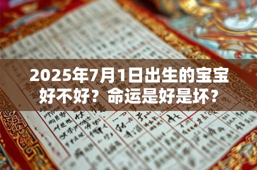 2025年7月1日出生的宝宝好不好？命运是好是坏？