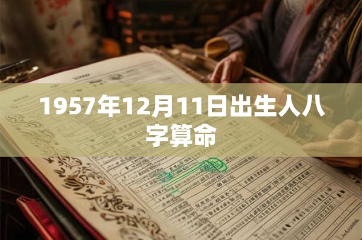 1957年12月11日出生人八字算命