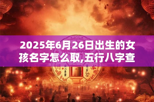 2025年6月26日出生的女孩名字怎么取,五行八字查询