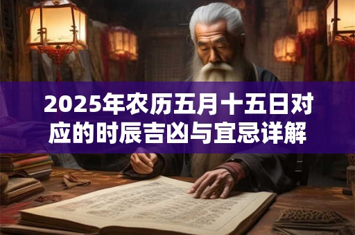 2025年农历五月十五日对应的时辰吉凶与宜忌详解