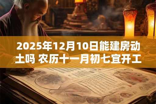 2025年12月10日能建房动土吗 农历十一月初七宜开工吗