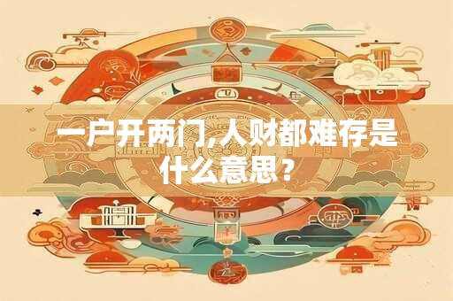 一户开两门,人财都难存是什么意思？