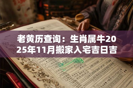 老黄历查询：生肖属牛2025年11月搬家入宅吉日吉时查询