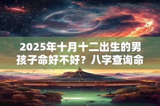 2025年十月十二出生的男孩子命好不好？八字查询命理