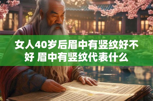女人40岁后眉中有竖纹好不好 眉中有竖纹代表什么