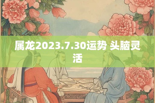 属龙2023.7.30运势 头脑灵活