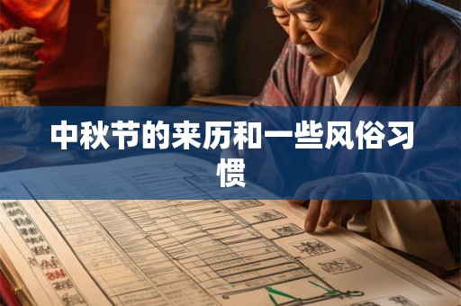 中秋节的来历和一些风俗习惯