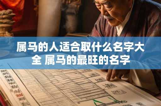 属马的人适合取什么名字大全 属马的最旺的名字
