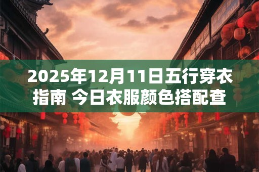 2025年12月11日五行穿衣指南 今日衣服颜色搭配查询