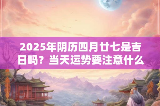 2025年阴历四月廿七是吉日吗？当天运势要注意什么？