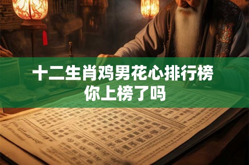 十二生肖鸡男花心排行榜 你上榜了吗