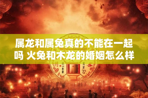 属龙和属兔真的不能在一起吗 火兔和木龙的婚姻怎么样