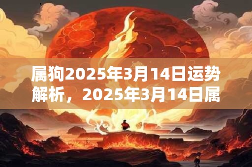 属狗2025年3月14日运势解析，2025年3月14日属狗人运势好吗？
