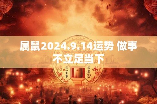 属鼠2024.9.14运势 做事不立足当下