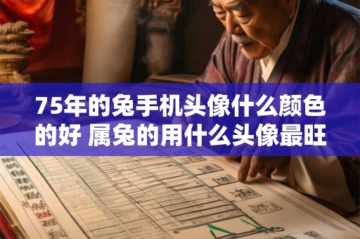 75年的兔手机头像什么颜色的好 属兔的用什么头像最旺财