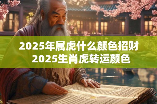 2025年属虎什么颜色招财  2025生肖虎转运颜色