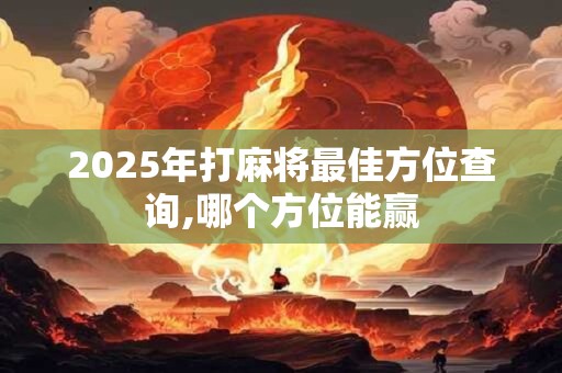 2025年打麻将最佳方位查询,哪个方位能赢