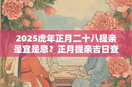 2026虎年正月二十八提亲是宜是忌？正月提亲吉日查询