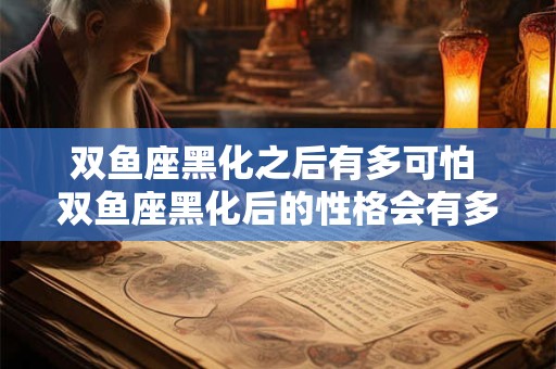 双鱼座黑化之后有多可怕 双鱼座黑化后的性格会有多可怕