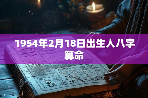 1954年2月18日出生人八字算命