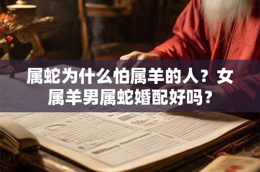 属蛇为什么怕属羊的人？女属羊男属蛇婚配好吗？