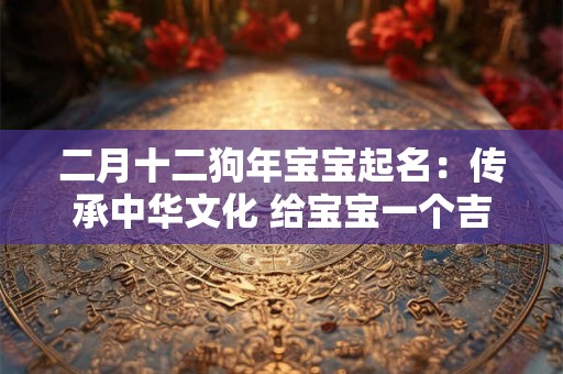 二月十二狗年宝宝起名：传承中华文化 给宝宝一个吉祥的名字