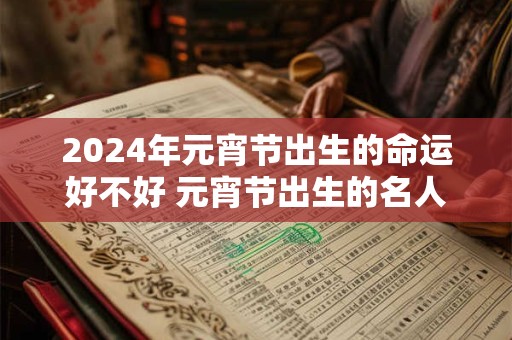 2024年元宵节出生的命运好不好 元宵节出生的名人有谁