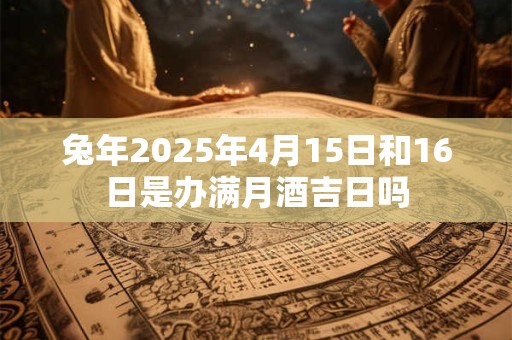 兔年2025年4月15日和16日是办满月酒吉日吗