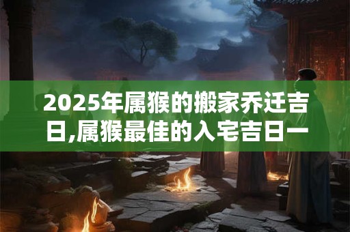 2025年属猴的搬家乔迁吉日,属猴最佳的入宅吉日一览表？