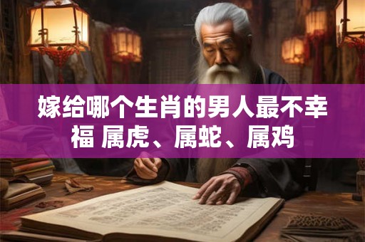 嫁给哪个生肖的男人最不幸福 属虎、属蛇、属鸡