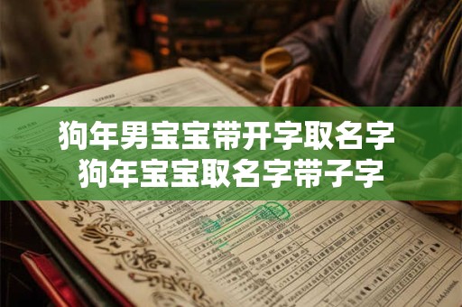 狗年男宝宝带开字取名字 狗年宝宝取名字带子字