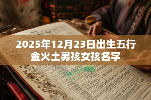 2025年12月23日出生五行金火土男孩女孩名字 2025年12月23日出生五行金火土男孩女孩名字