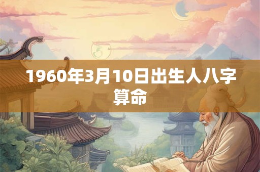 1960年3月10日出生人八字算命 1960年3月10日出生人八字算命