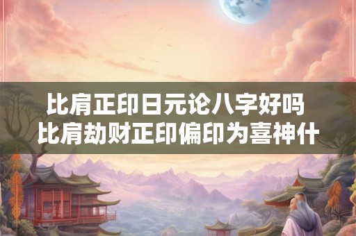 比肩正印日元论八字好吗 比肩劫财正印偏印为喜神什么意思