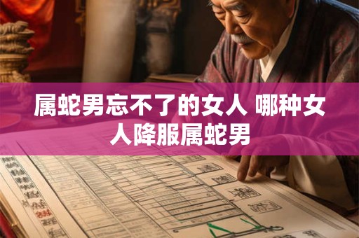 属蛇男忘不了的女人 哪种女人降服属蛇男